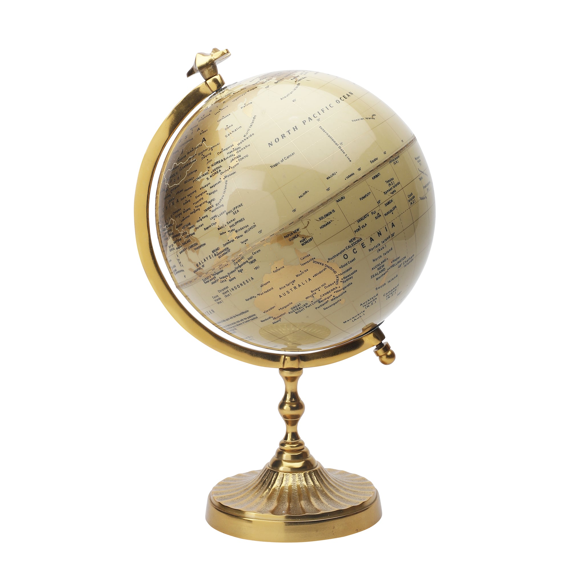 Glasgow Textured Gold Globe w/Aeroplane Top – Sammsara